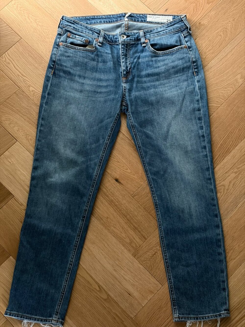 RAG AND BONE DRE LOW RISE SLIM BOYFRIEND JEAN SIZE 29